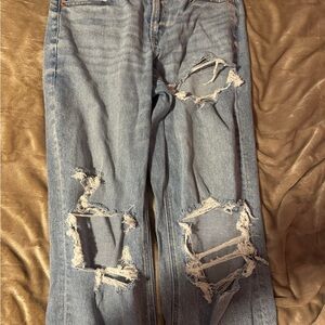 American Eagle Outfitters Light Blue Distressed Boyfriend Jeans